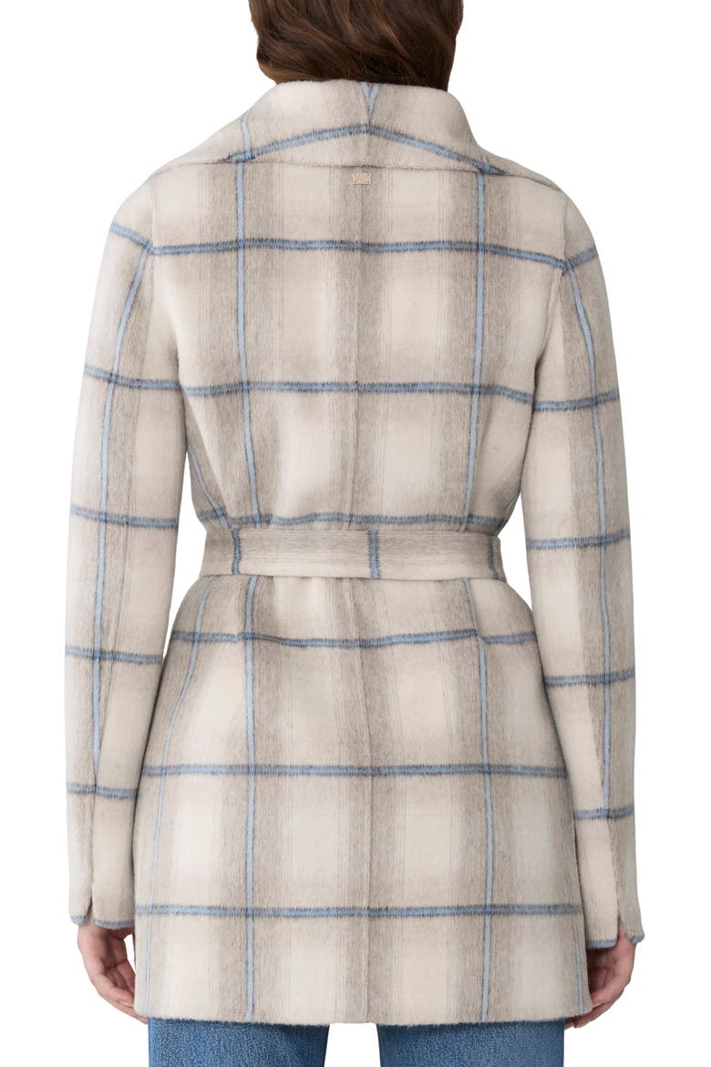 Bridgette Plaid Wrap Coat, Alternate, color, POOLSIDE PLAID
