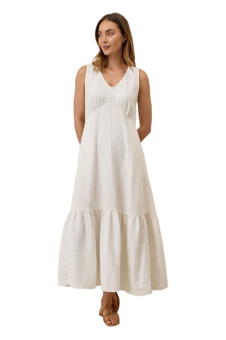 Organic Cotton Double Gauze Beach To Brunch Dress, Main, color, Sea Salt