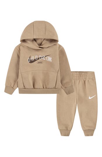 Nike Babies'  Club Fleece Hoodie & Joggers In Brown