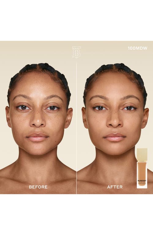 Burberry Beyond Wear Perfecting Matte Foundation In 100 Medium Deep Warm