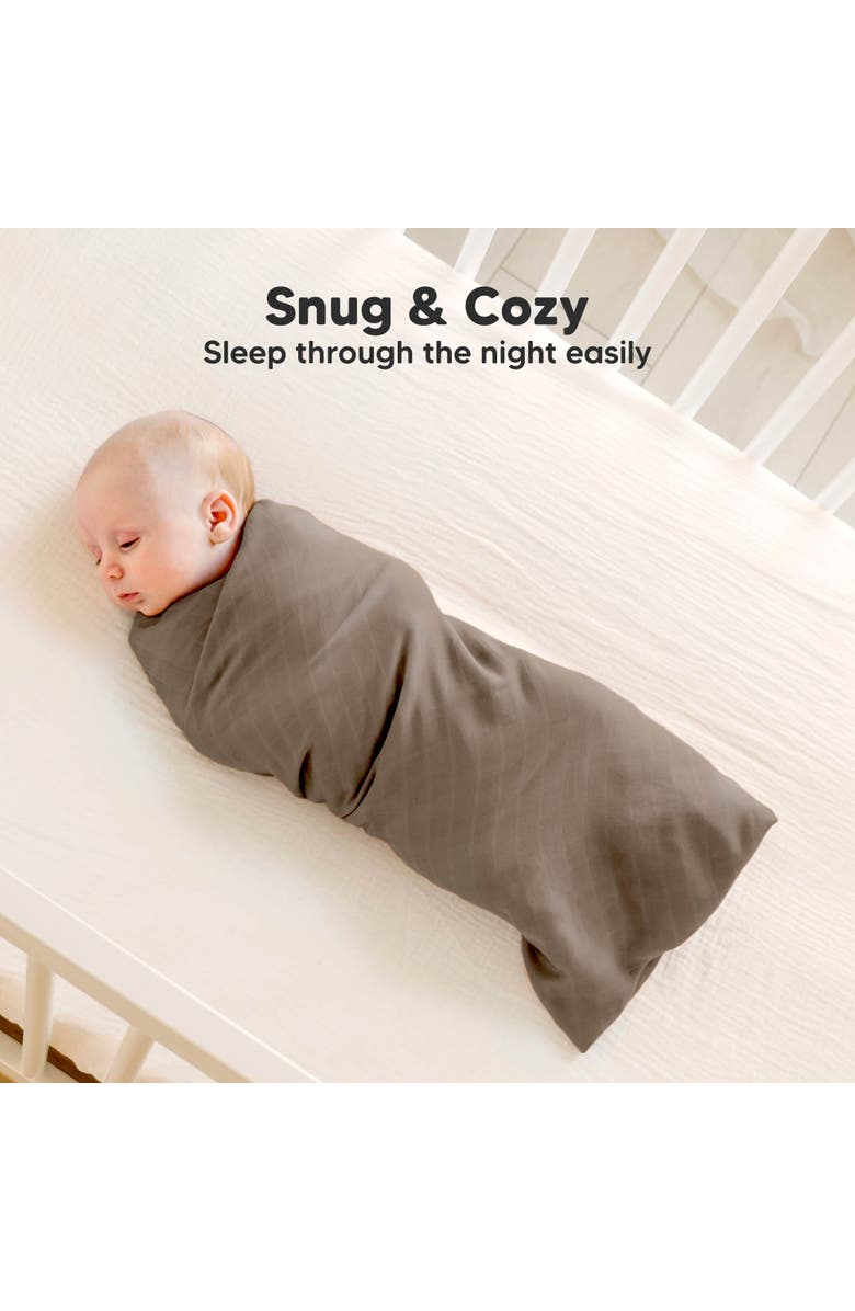 KeaBabies Lumi Muslin Swaddle Blankets, Alternate, color, Nimbus