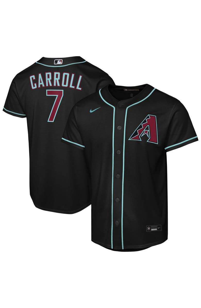Nike Youth Nike Corbin Carroll Black Arizona Diamondbacks Alternate Replica Jersey, Main, color, Black