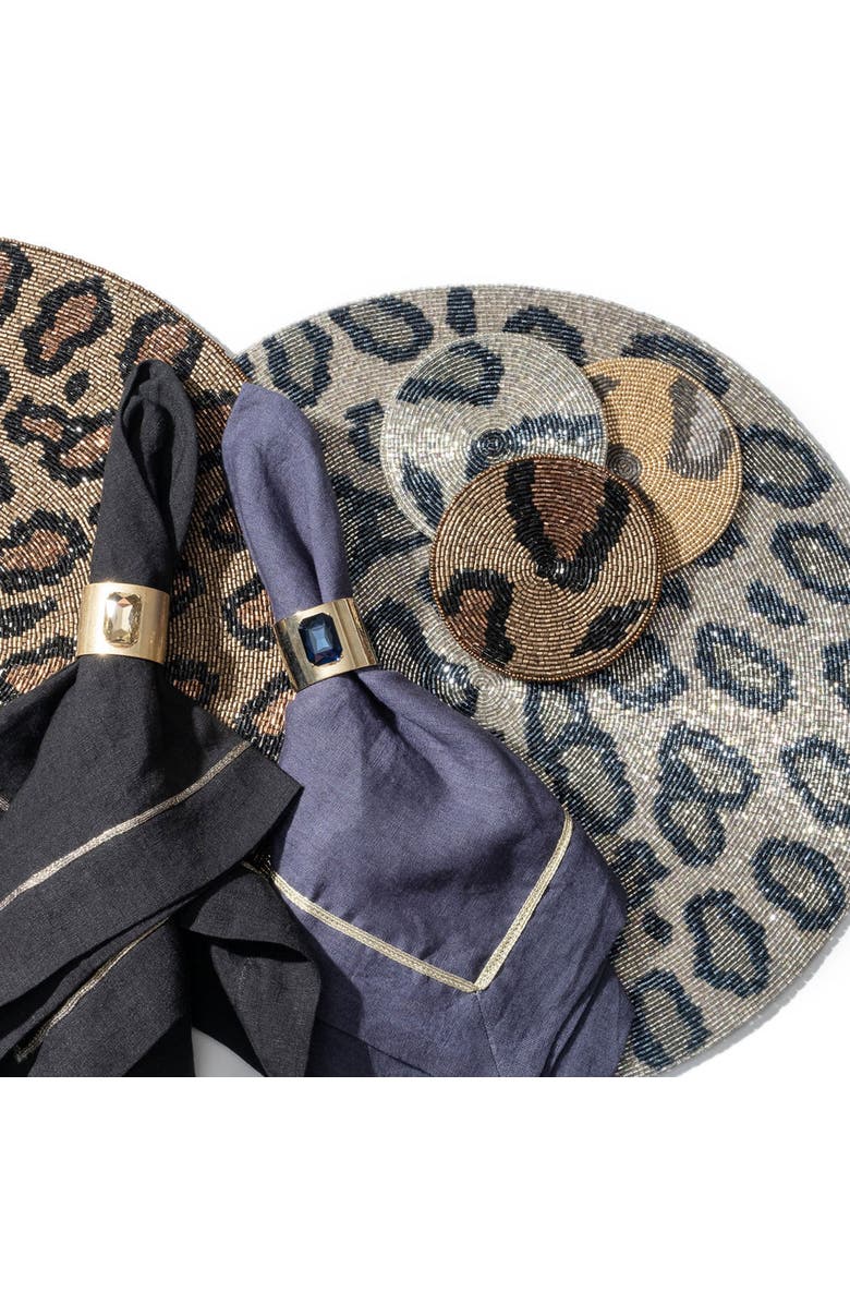 Joanna Buchanan Animal print coasters, Alternate, color, Silver