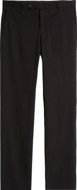 Nordstrom Trim Straight Leg Stretch Flat Front Chino Trousers