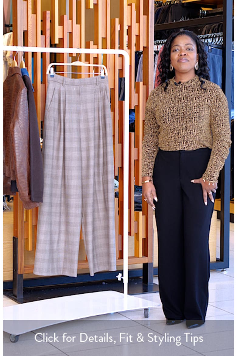 Natalie Plaid Wide-Leg Trousers video