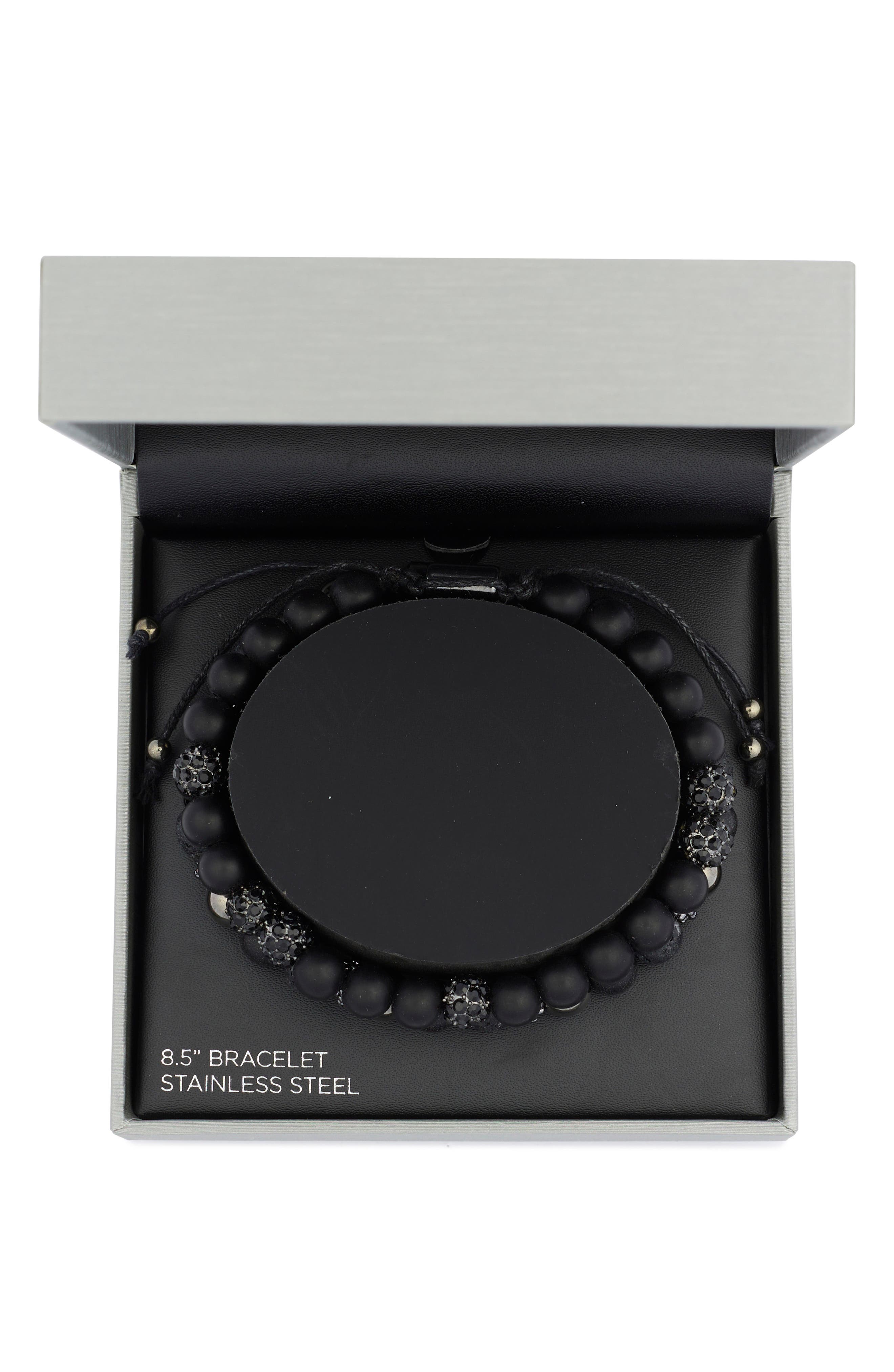 AMERICAN EXCHANGE Men's Set of 2 Beaded Stretch Bracelets