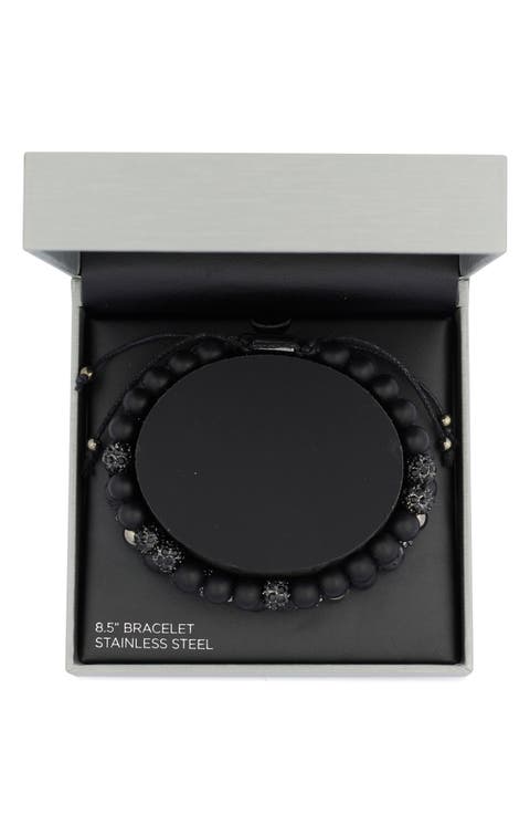 Men's Set of 2 Beaded Stretch Bracelets