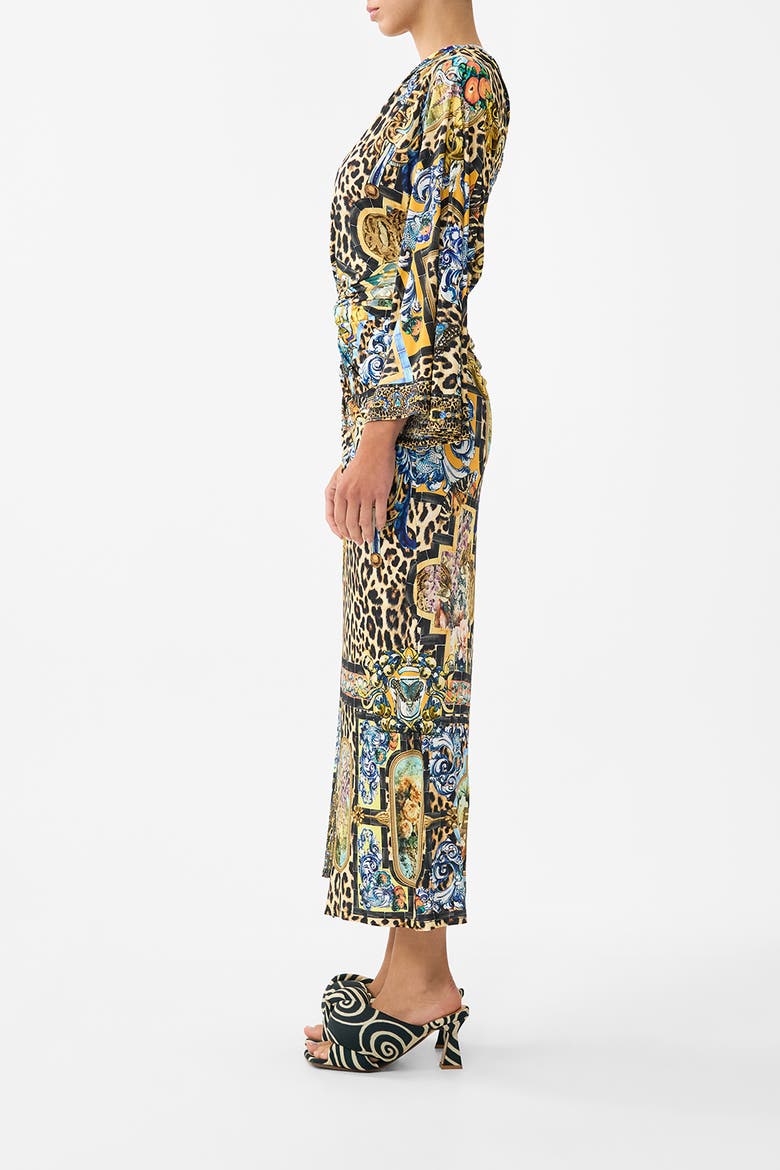 One Shoulder Jersey Dress, Alternate, color, Sevillian Style
