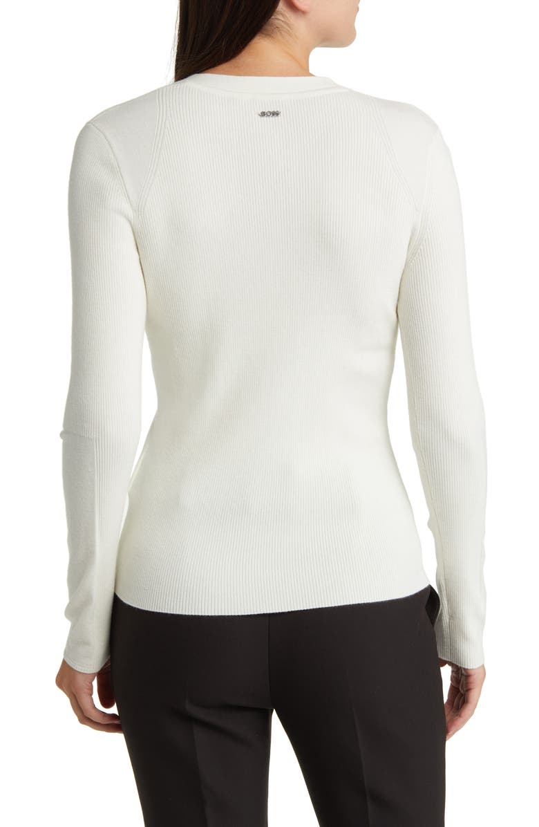BOSS Faramena Rib Henley Sweater, Alternate, color, 