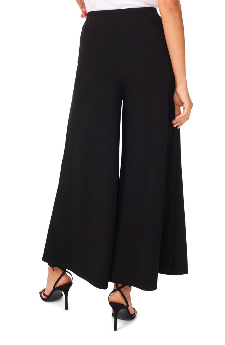 Vince Camuto Pull-On Wide Leg Ponte Pants, Alternate, color, Rich Black