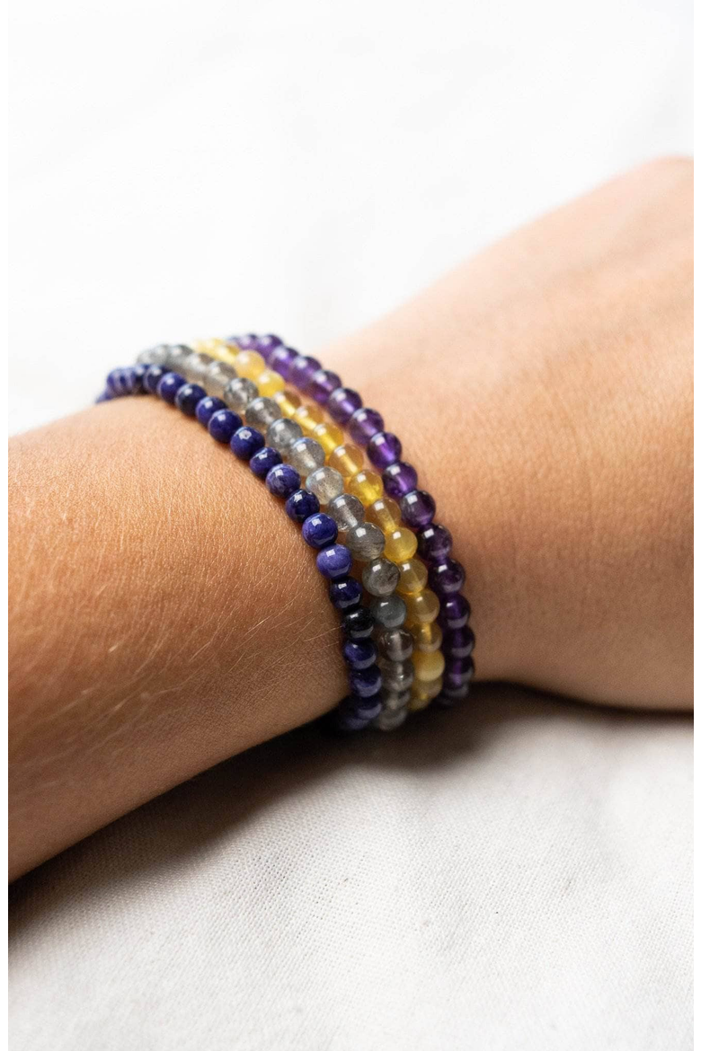 Sagittarius Bracelet Set, Alternate, color, Purple / Gray / Yellow