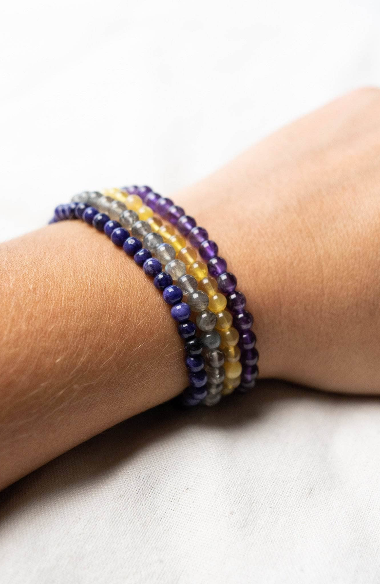 Tiny Rituals Sagittarius Bracelet Set, Alternate, color, Purple / Gray / Yellow