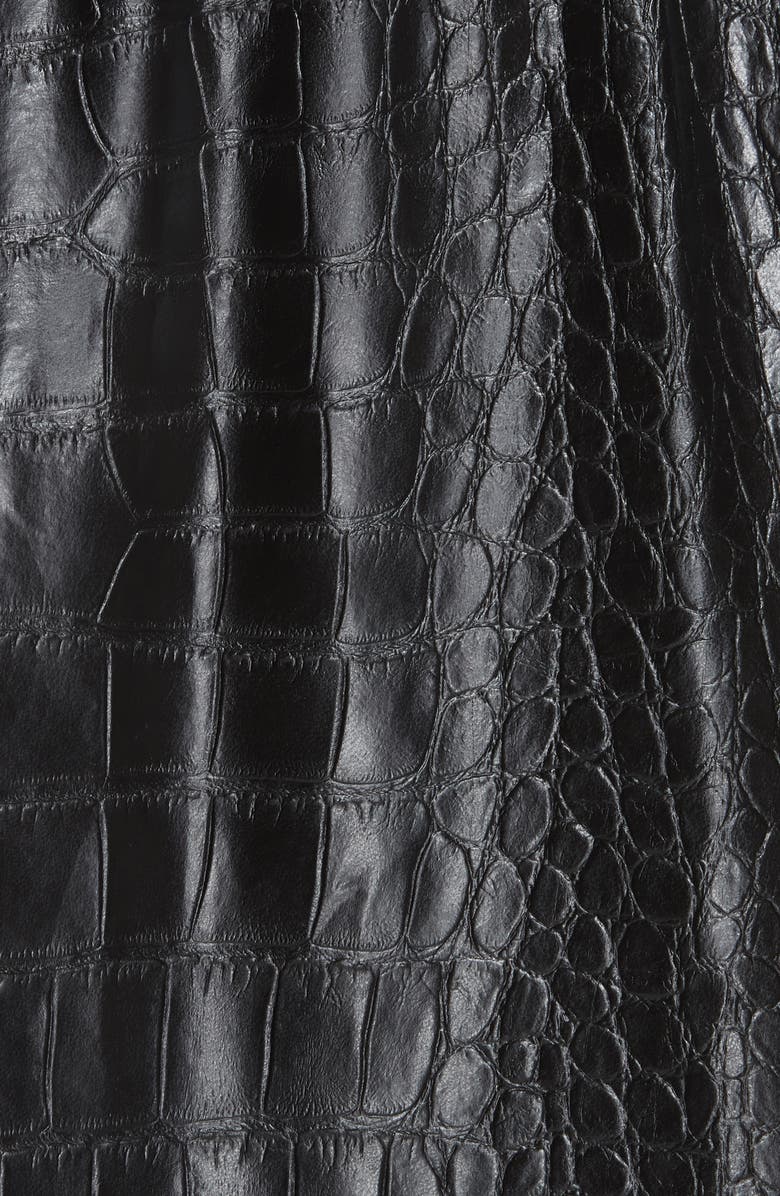 Nanushka Gus Faux Crocodile Trench Coat, Alternate, color,