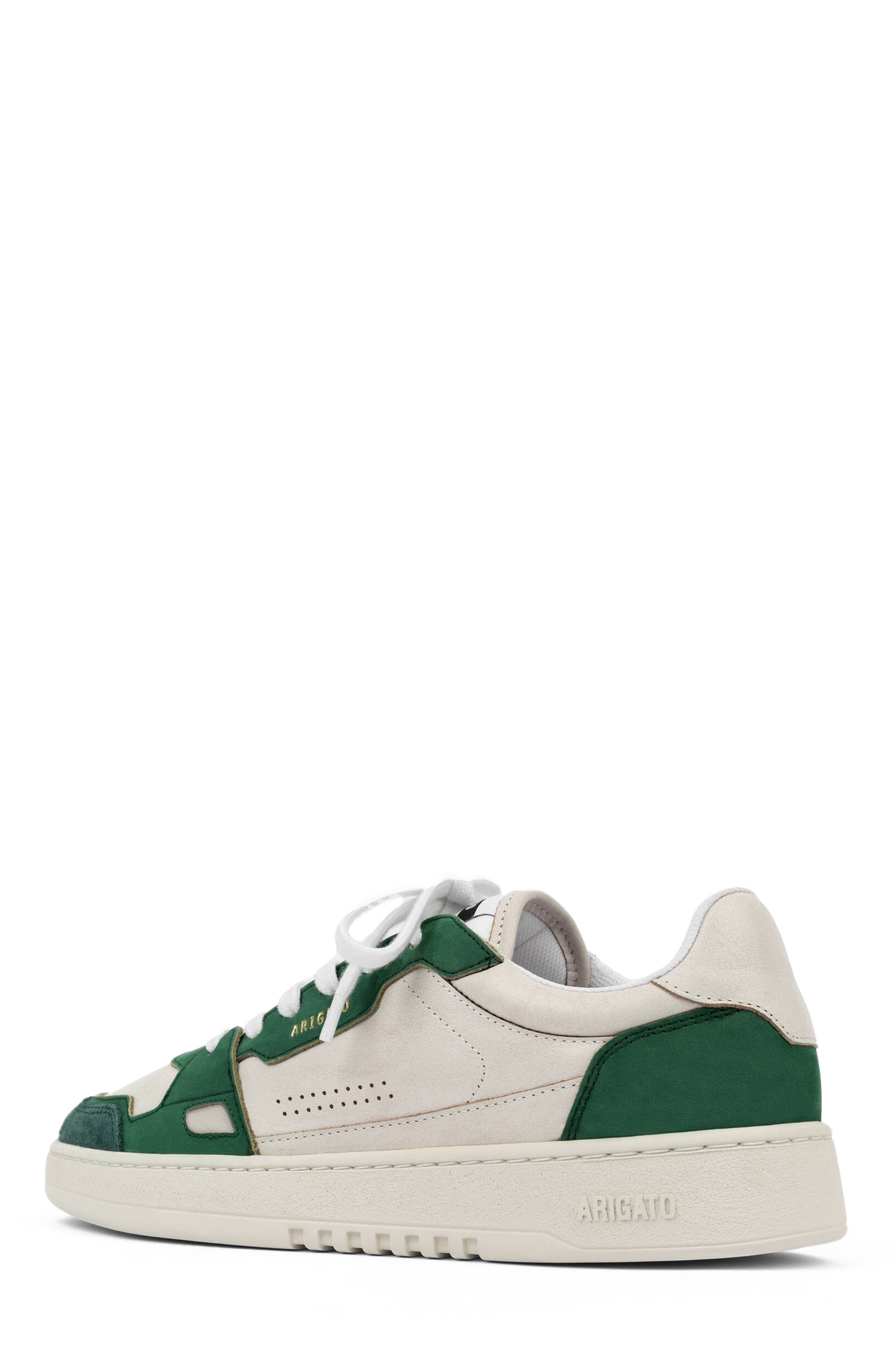 Axel Arigato Dice Lo Cracked Leather Sneaker, Alternate, color, White/Kale Green