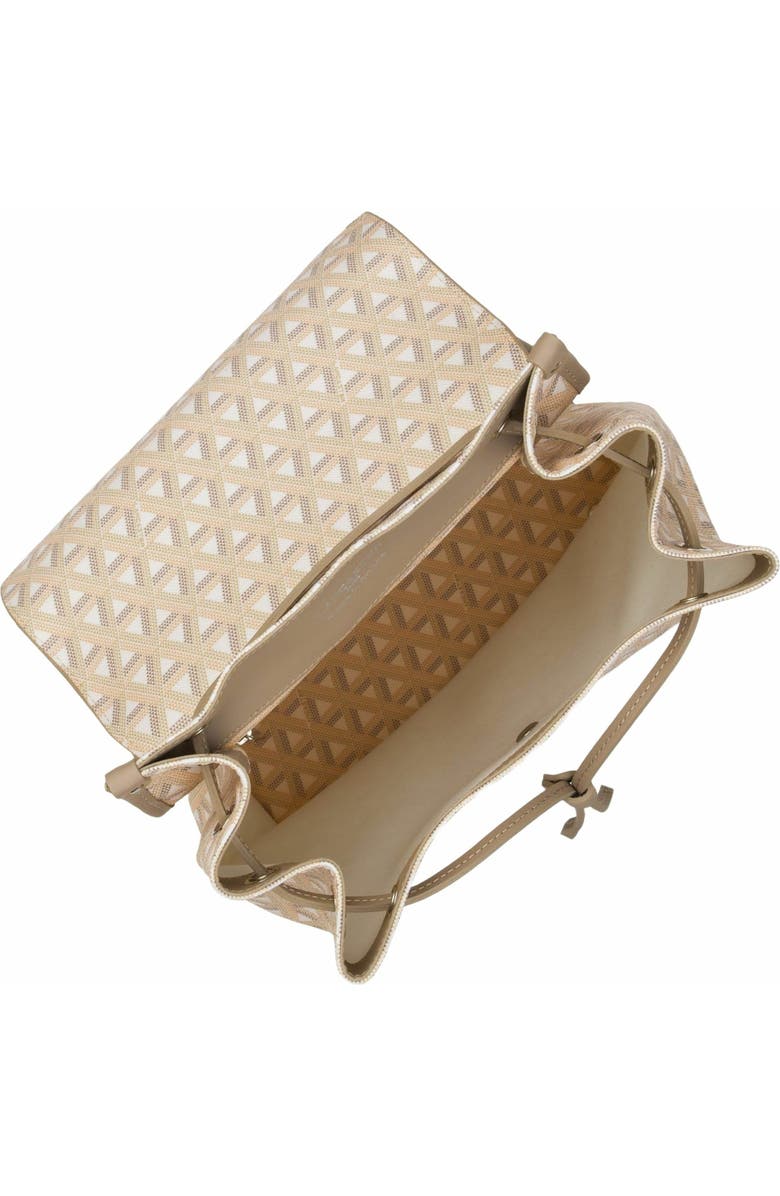 Lancaster Backpack with Flap and Snap Closure Ikon, Alternate, color, Beige