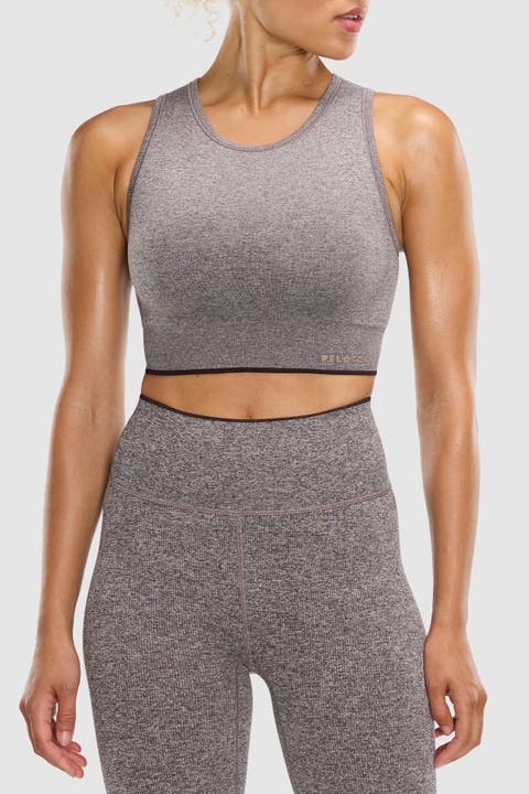 Seamless Melange High Neck Bra