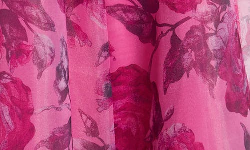 Lulus Elena Strapless Organza Midi Dress In Berry