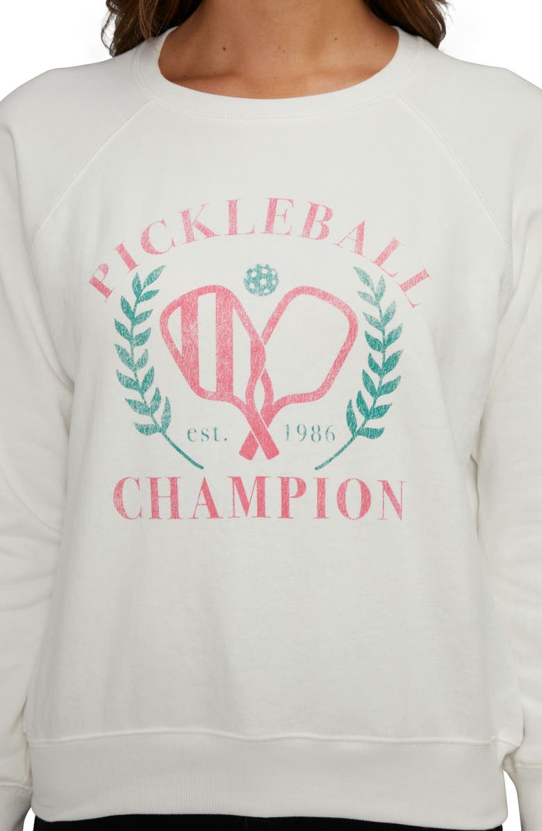 Wildfox Pickleball Champion Keely Graphic Sweatshirt, Alternate, color, Snow White