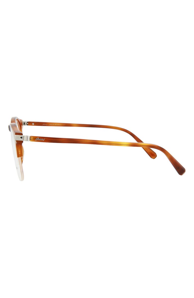 Brioni Fashion 51mm Round Optical Glasses, Alternate, color, Havana Transparent