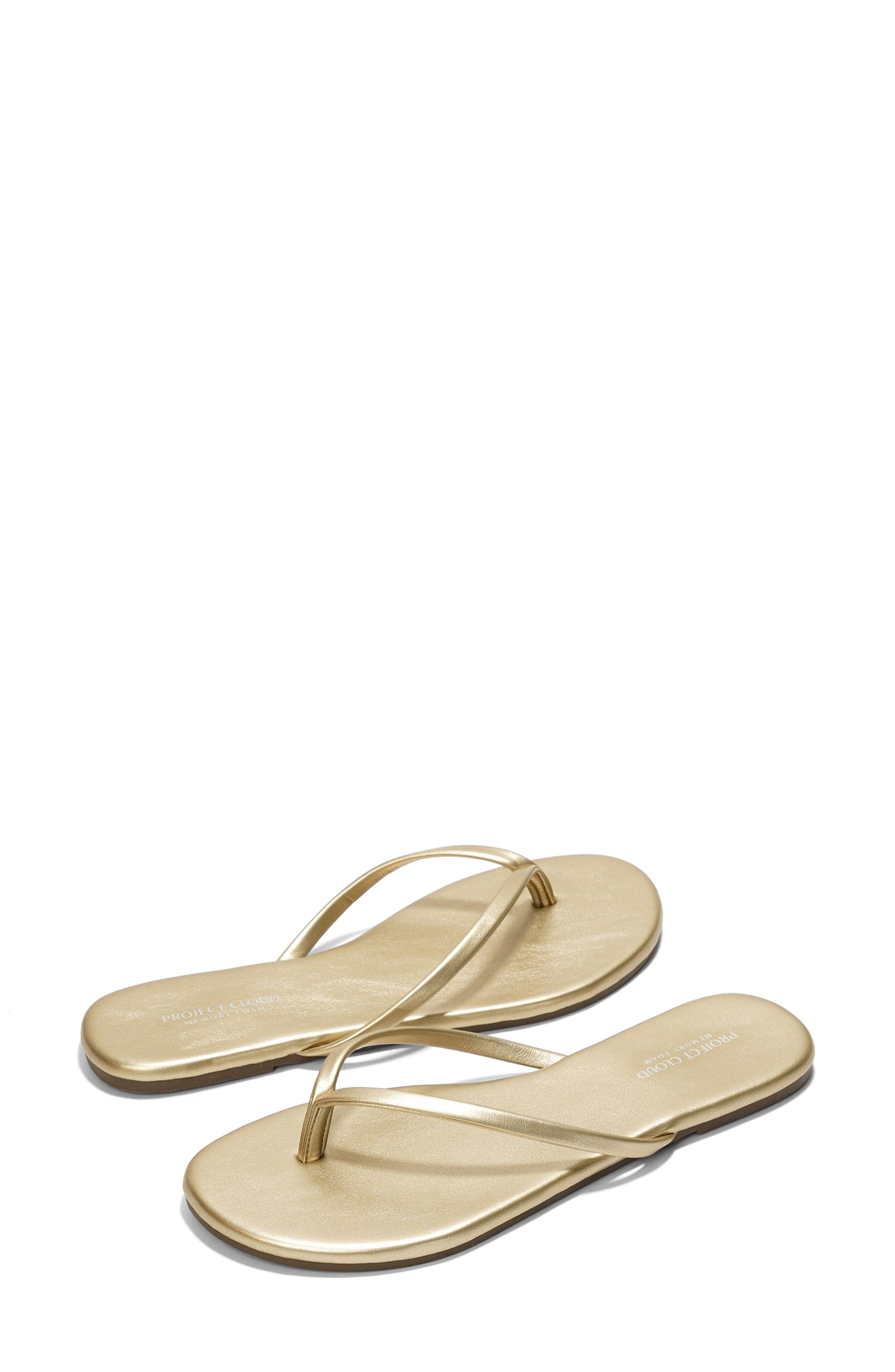Fountain Flip Flop Sandal, Alternate, color, GOLD