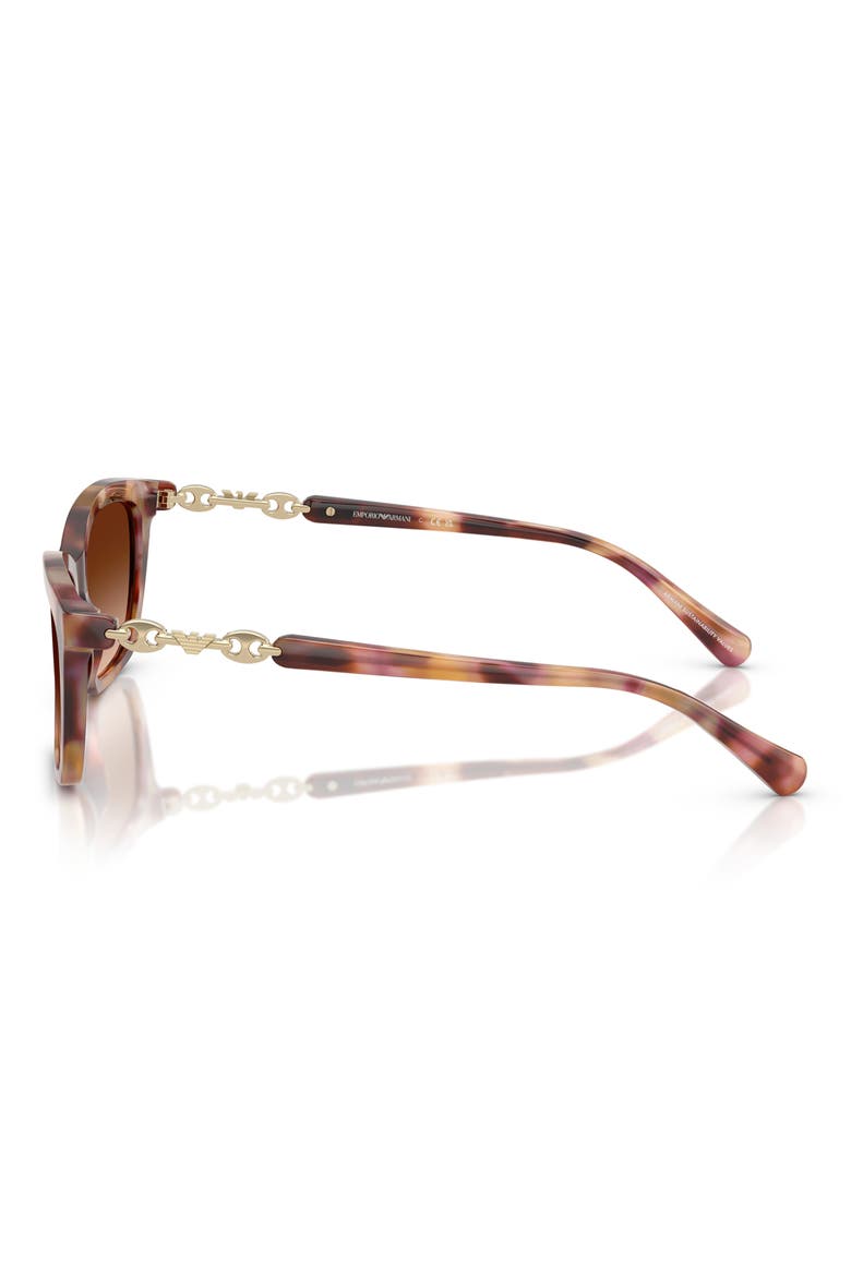 56mm Gradient Cat Eye Sunglasses, Alternate, color, HAVANA RED / GRADIENT BROWN