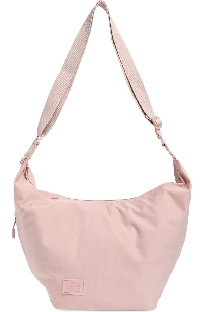 Béis The Crescent Catchall Crossbody Bag, Main, color, Atlas Pink