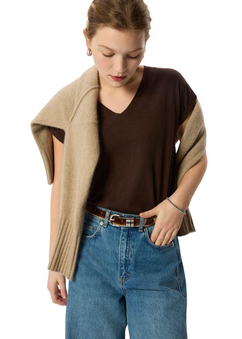 Willa V-neck Cap Sleeve Top