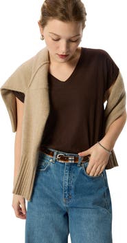 Whistles Willa V-neck Cap Sleeve Top
