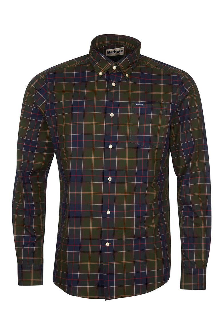 Wetheram Tailored Fit Button-Down Shirt, Alternate, color, CLASSIC TARTAN