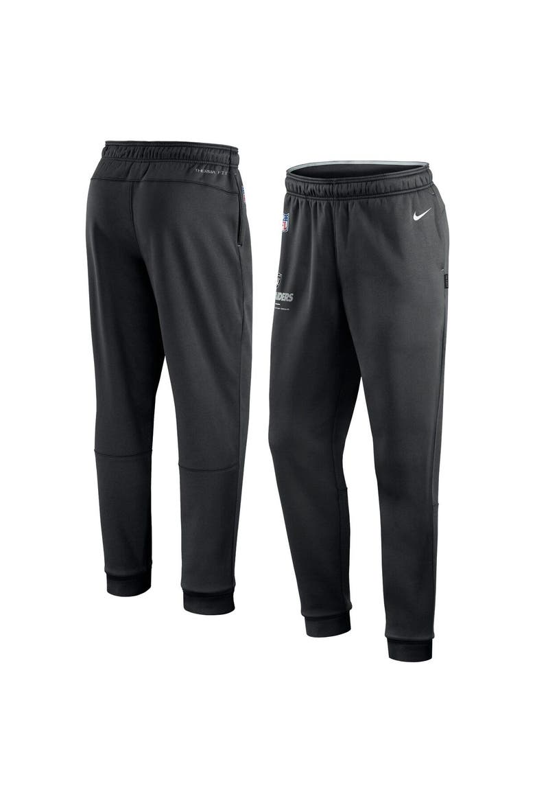 Men's Nike Black Las Vegas Raiders Sideline Logo Performance Pants, Main, color, Black