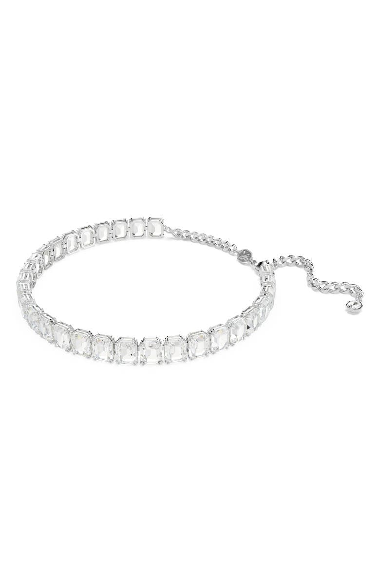 Swarovski Millenia Crystal Choker Necklace, Main, color, White/ Silver