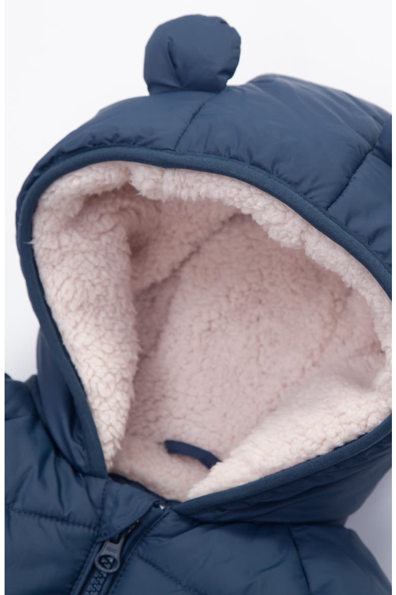 Baby Fleece Lined Bear Puffer Jacket, Alternate, color, Navy