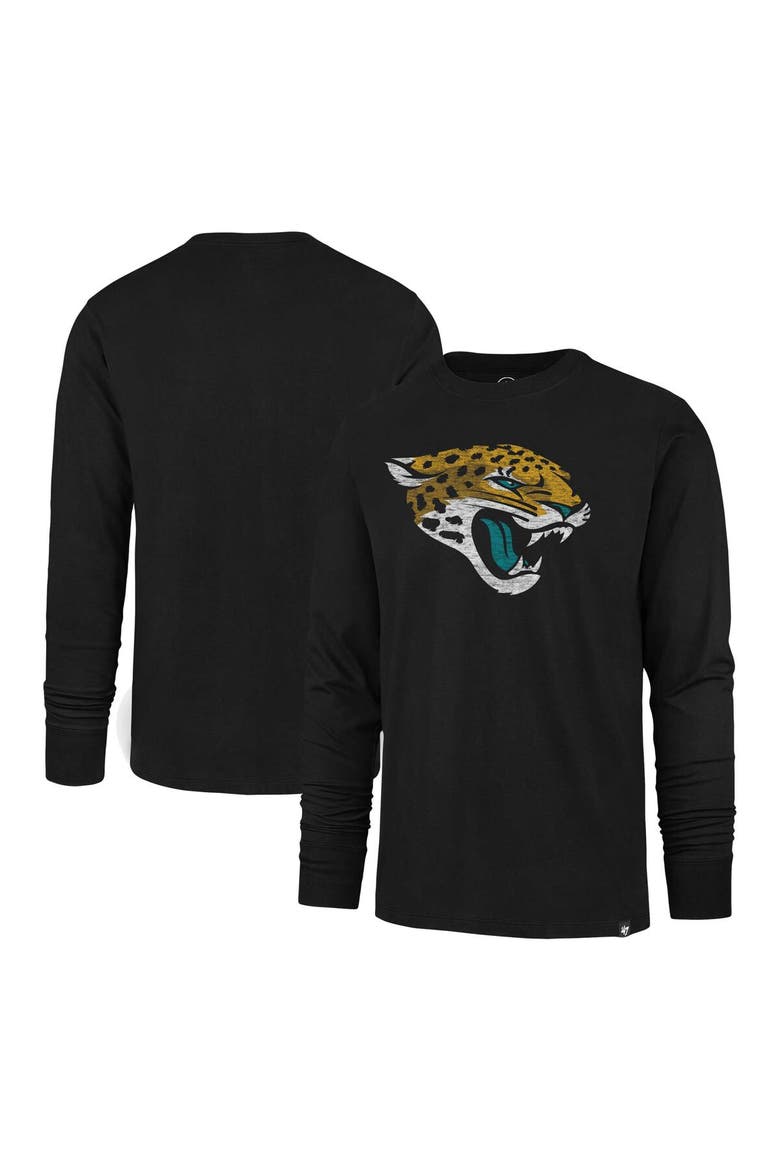 Men's '47 Black Jacksonville Jaguars Premier Franklin Long Sleeve T-Shirt, Main, color, Black