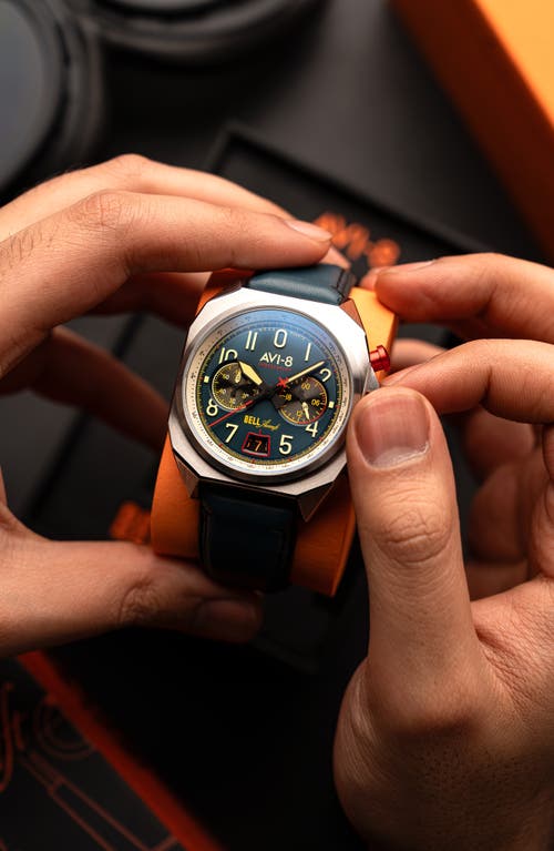 Avi-8 Bell X-1 Machbuster Chronograph Watch, 41mm In Green