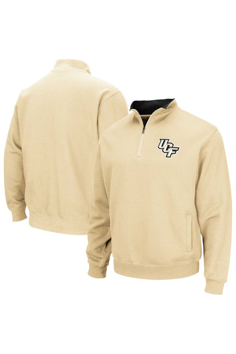Men's Colosseum Gold UCF Knights Tortugas Quarter-Zip Sweatshirt, Main, color, Gold