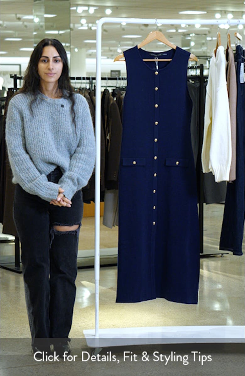 Sleeveless Knit Midi Dress, sales video thumbnail