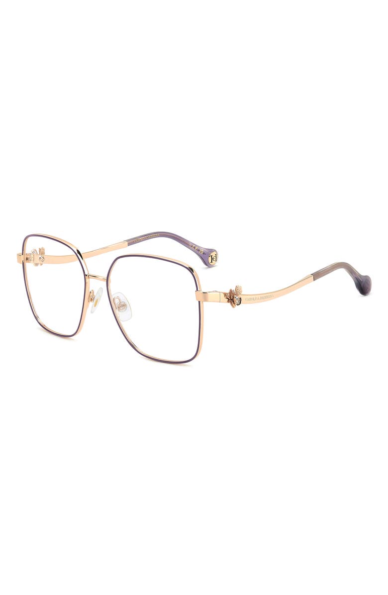 Carolina Herrera 56mm Square Reading Glasses, Alternate, color, 