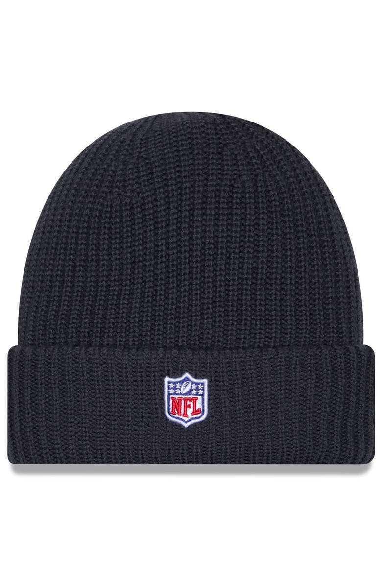 New Era Men's New Era Charcoal Los Angeles Chargers 2025 Sideline Cold Weather Cuffed Knit Hat, Alternate, color, Charcoal