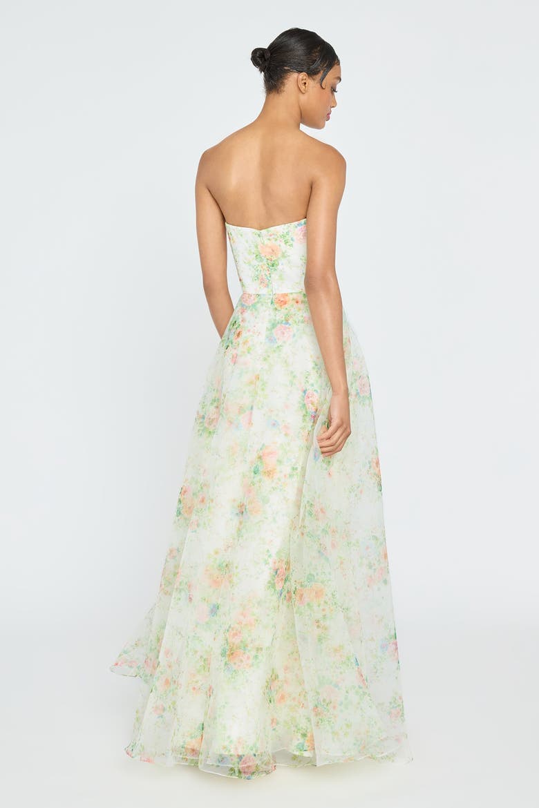 Tanya Organza A-Line Gown, Alternate, color, Petite Primrose