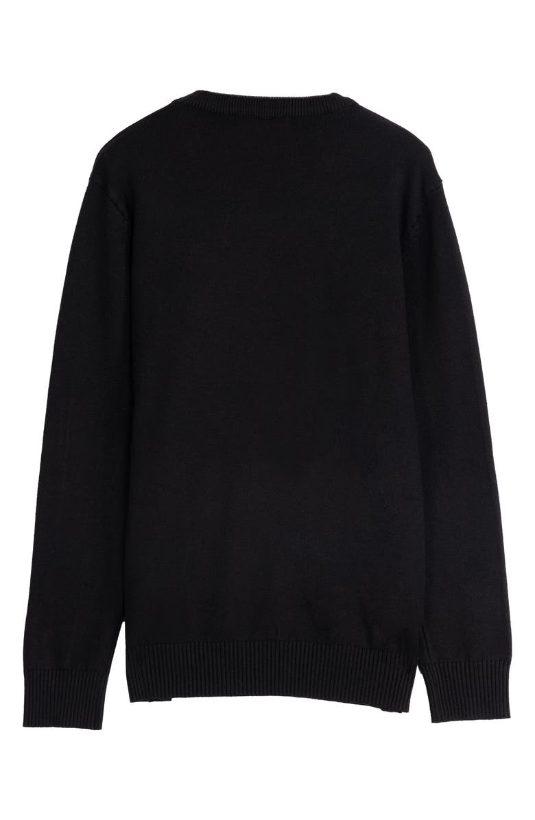XRAY Kids' Basic Crew Neck Sweater, Alternate, color, Black