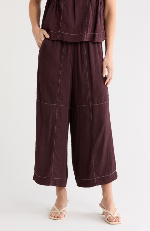 Crinkle Top Stitch Pants