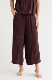 Adrianna Papell Crinkle Top Stitch Pants