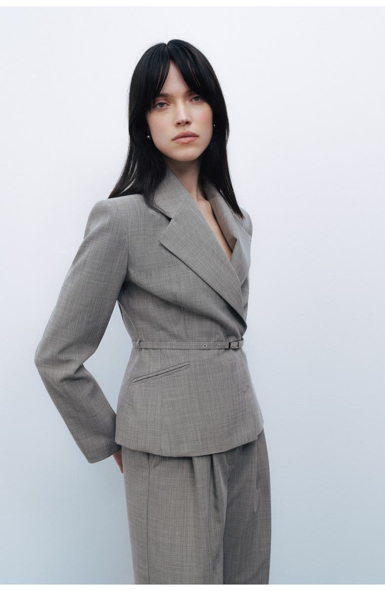 Nocturne Thin Belted Blazer, Alternate, color, 