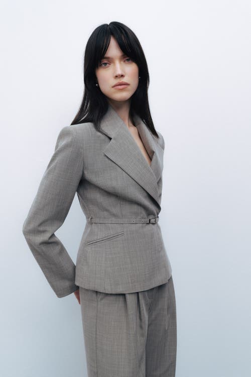 NOCTURNE NOCTURNE THIN BELTED BLAZER