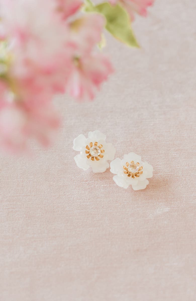 Rachel Parcell Floral Statement Button Stud Earrings, Alternate, color, 