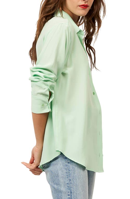 Shop Equipment Essential Silk Button-up Shirt In Green Ash