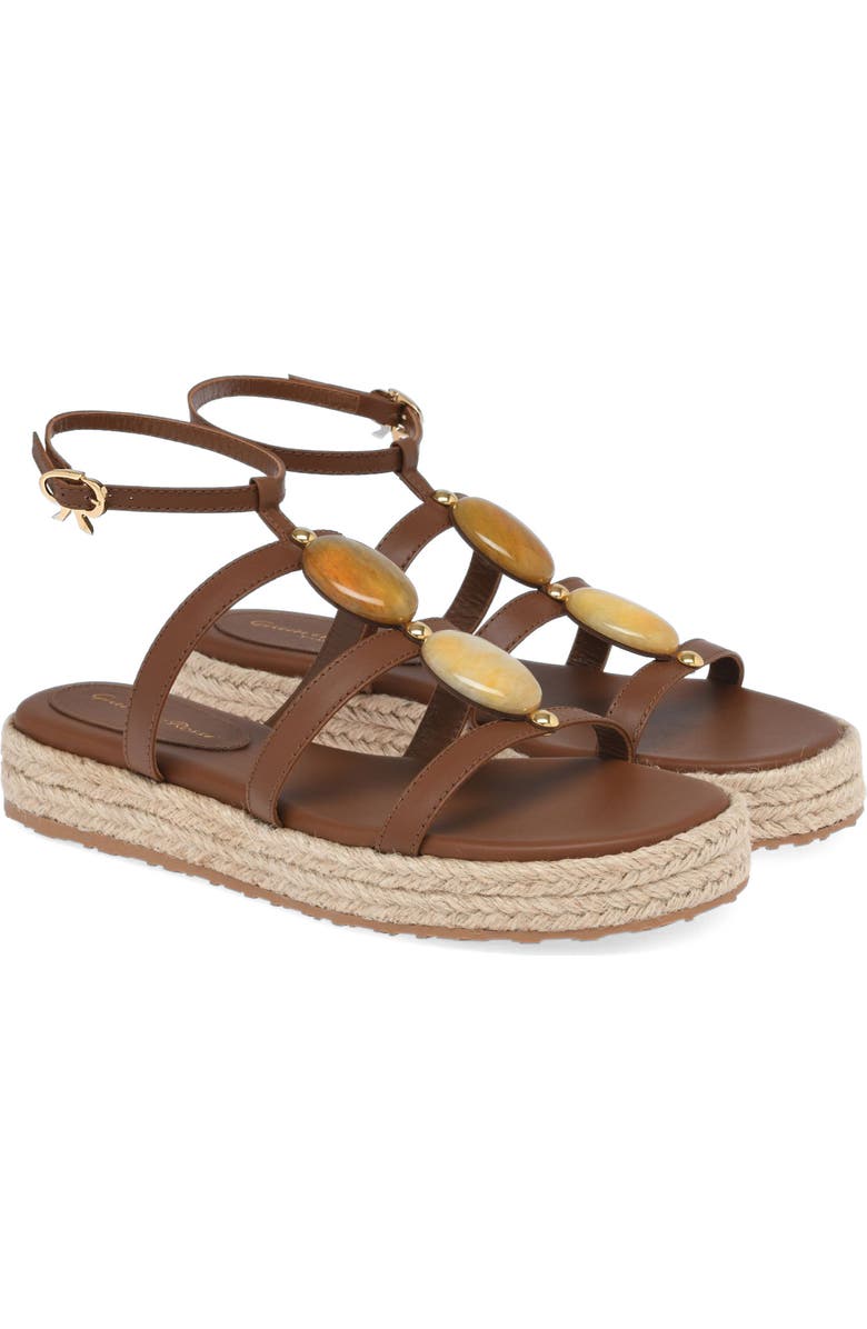 Gianvito Rossi Alicudi Espadrillas, Alternate, color, Brown Calf Leather