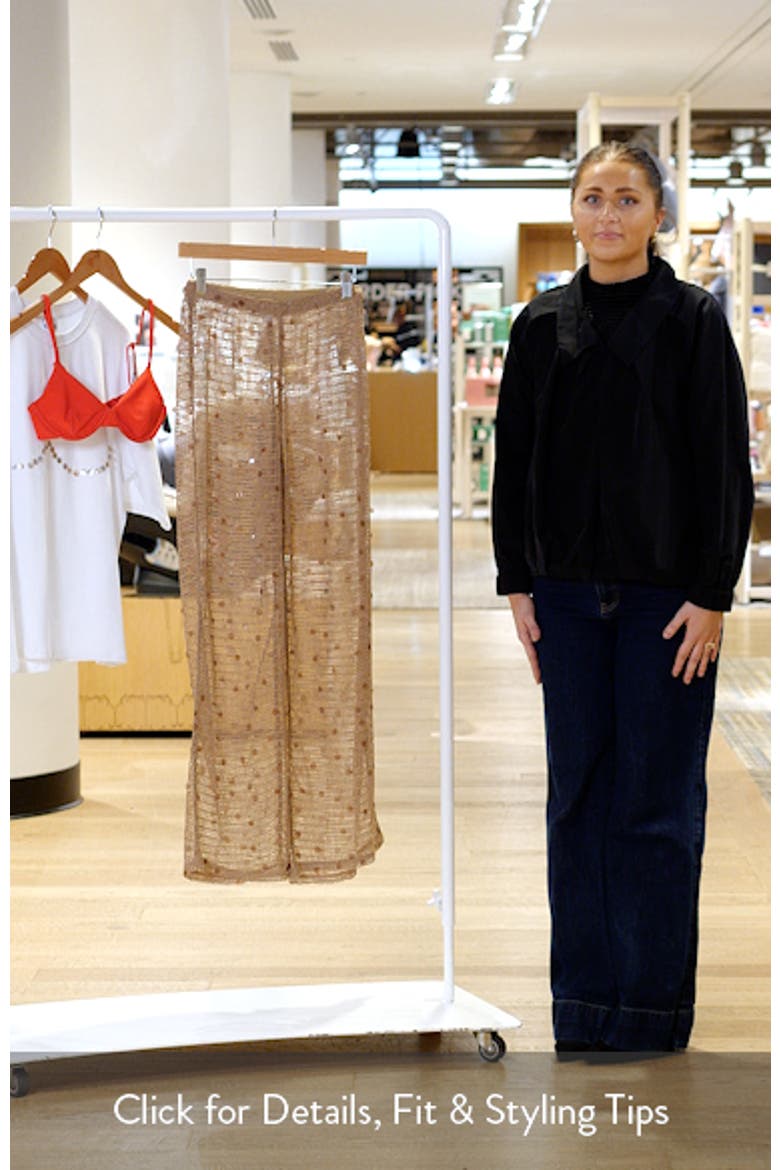 Kelyse Sequin Wide Leg Open Knit Pants video