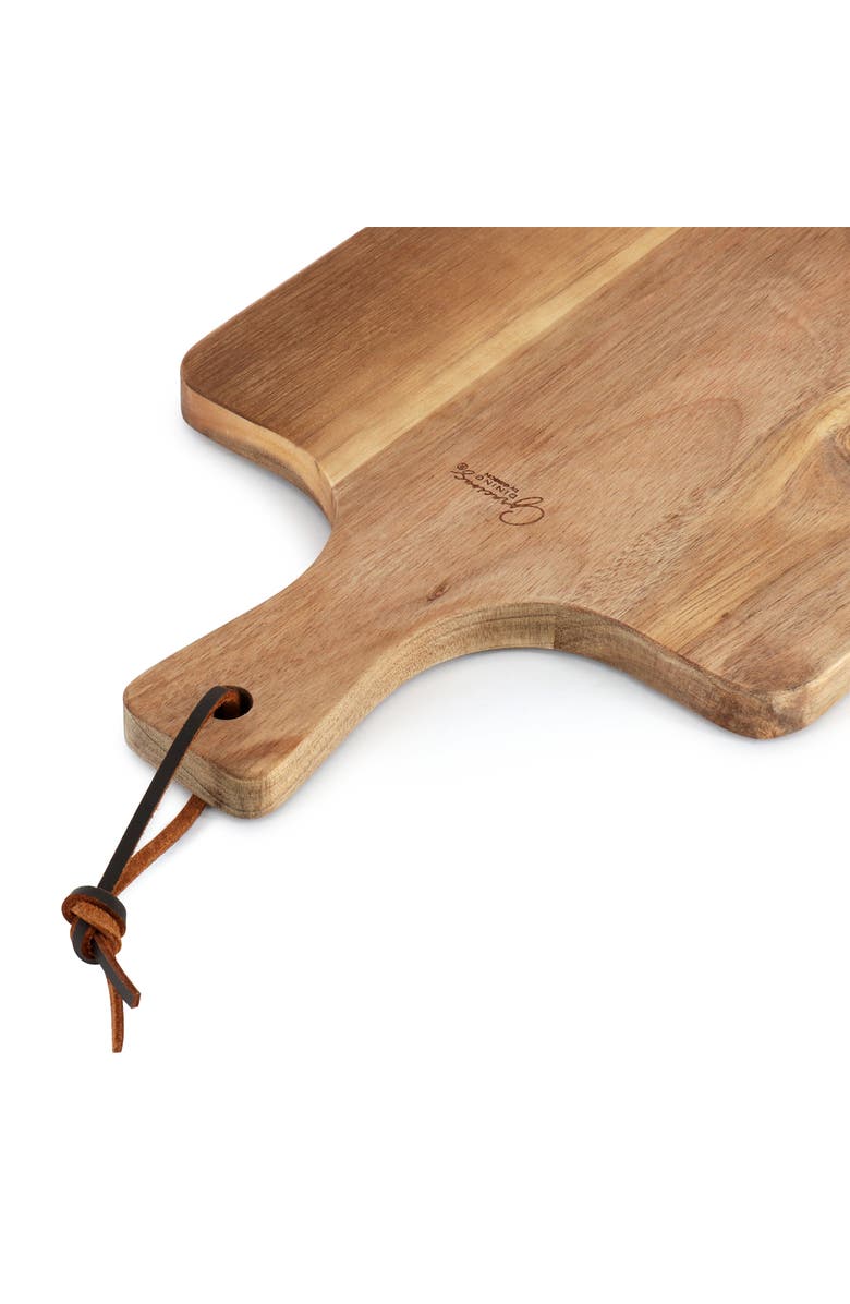 Gibson Elite 3 Piece Acacia Wood Serving Board with Carving Knife and Fork, Alternate, color, Brown