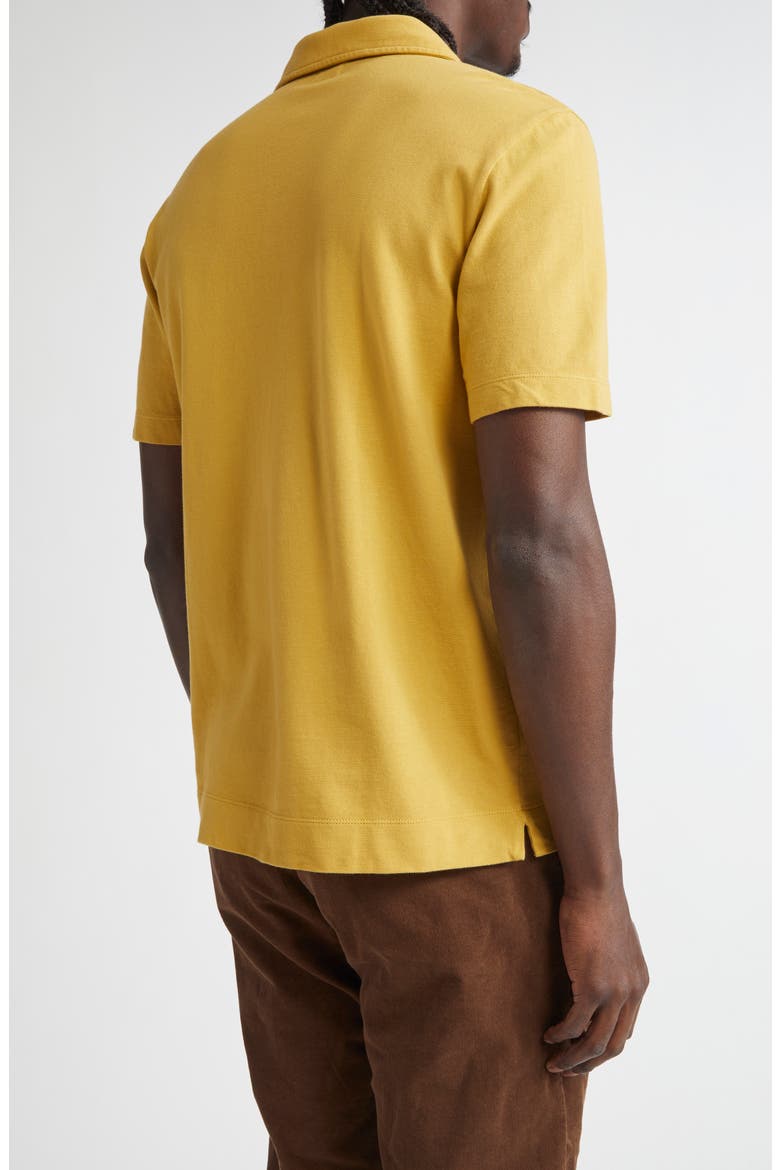 Aruba Cotton Piqué Polo, Alternate, color, MOSTARDA